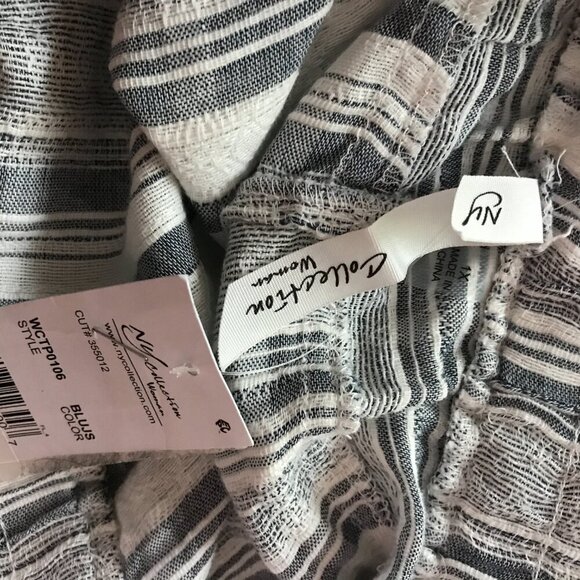 NY COLLECTION 100% Cotton Striped Pull On Casual NWT 1X - Picture 10 of 13
